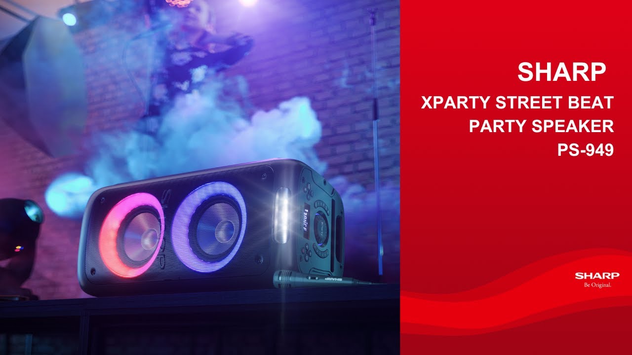 sharp xparty street beat : l’enceinte qui transforme votre salon en boîte de nuit!